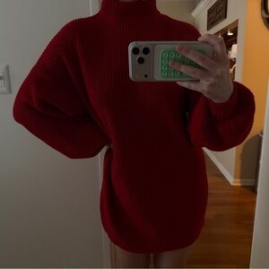 Show Me Your MuMu Red Sweater Dress